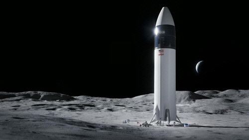 스페이스X의 달 착륙선 상상도 <NASA 홈페이지 캡처>